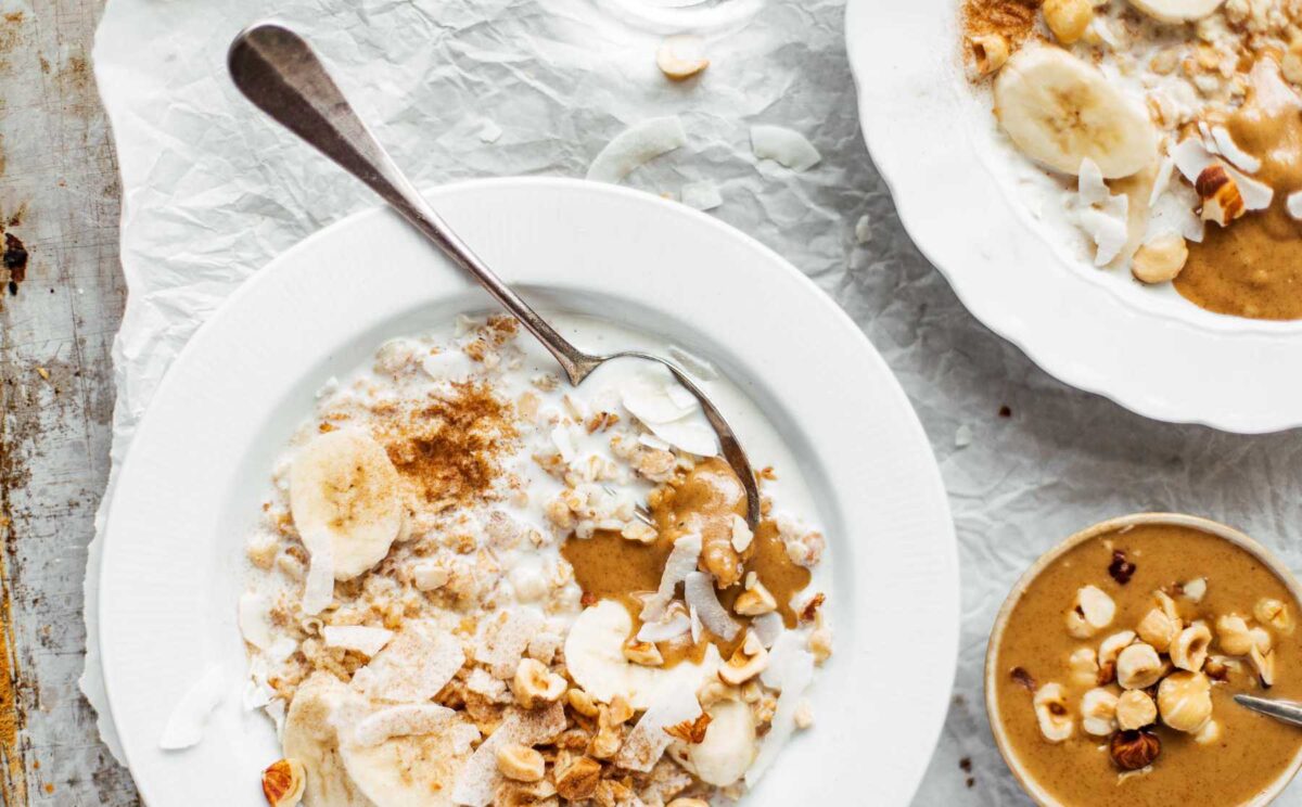 Ein Müsli mit Krem pur, dem Bio Haselnussmus