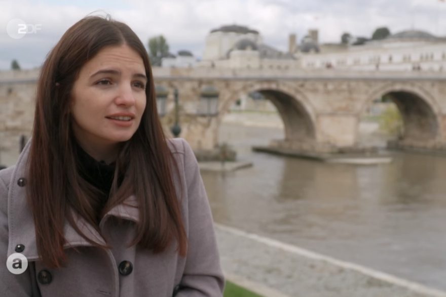 Ana Koleva in Skopje im Gespräch mit dem ZDF Auslandsjournal