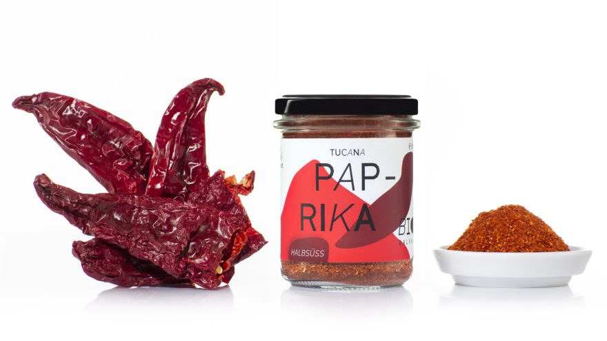 Getrocknete Paprika und Tucana Paprika