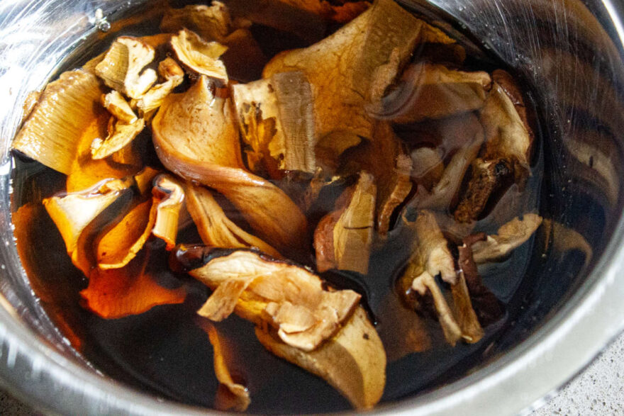 Bio Steinpilze von BioBalkan beim Einweichen