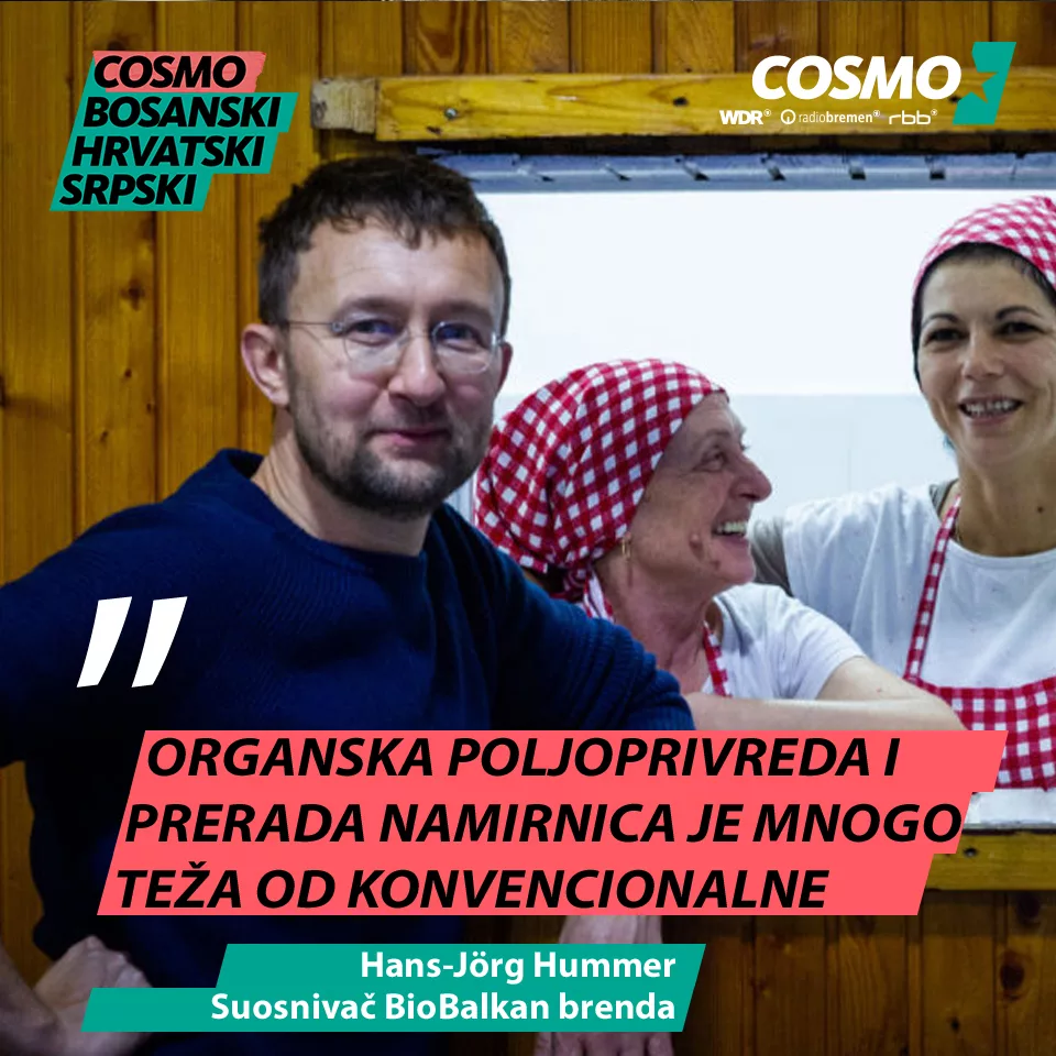 Banner zu BioBalkan im Cosmo-Radio des WDR