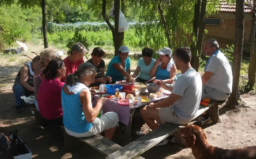 FeldarbeiterInnen machen Pause