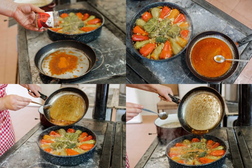 So entstehen Gefüllte Paprika auf Balkan Art