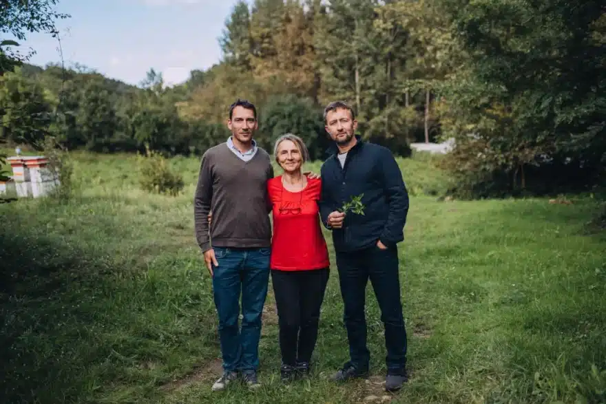 Team BioBalkan am Feld: Christopher Opancar, Slobodanka Pavlovic, Hans-Jörg Hummer
